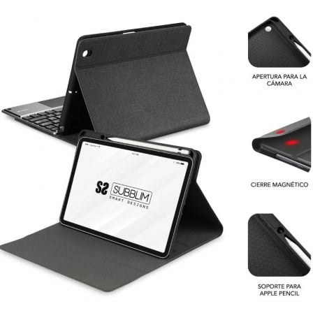 Funda con teclado subblim keytab pro bt para tablet ipad 10.9" 10a gen/ negra - Imagen 4