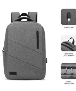 Alternative view of Mochila subblim city backpack para portátiles hasta 15.6"/ puerto usb/ gris
