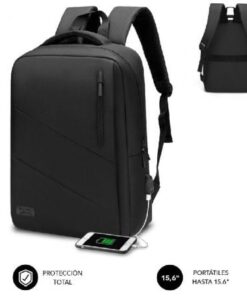 Mochila subblim city backpack para portátiles hasta 15.6"/ puerto usb/ negra