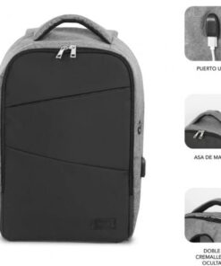 Alternative view of Mochila subblim secure v2 ap para portátiles hasta 15.6"/ puerto usb/ antirrobo/ gris