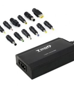 Cargador de portátil tooq tqlc-100bs01m/ 100w/ manual/ 12 conectores/ voltaje 12-24v/ 1 usb