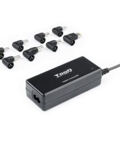 Cargador de portátil tooq tqlc-65bs02at/ 65w/ automático/ 8 conectores/ voltaje 18.5-20v/ 1 usb