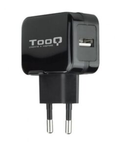 Cargador de pared tooq tqwc-1s01/ 1xusb/ 12w/ negro