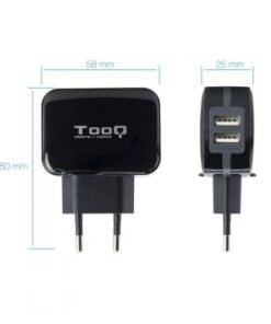 Alternative view of Cargador de pared tooq tqwc-1s02/ 2xusb/ 17w
