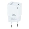 Cargador de pared tooq tqwc-pd20wt/ 1xusb tipo-c/ 20w/ blanco