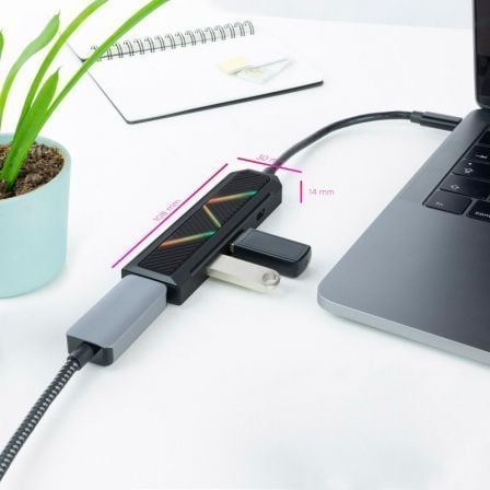 Docking usb tipo-c nanocable 10.16.0401/ 2xusb/ 1xusb tipo-c pd/ 1xhdmi 4k - Imagen 3