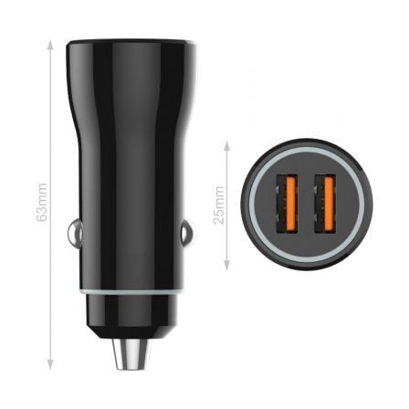 Cargador de coche tech one tech tec2802/ 2xusb/ 12w - Imagen 3