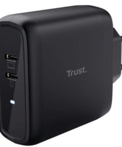Cargador de pared trust maxo 65w 2p/ 2xusb tipo-c/ 65w