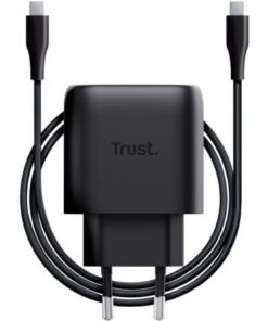 Cargador de pared gan trust maxo 45w compatible con samsung/ 1xusb tipo-c/ incluye cable usb tipo-c/ 45w