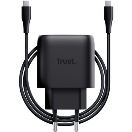 Cargador de pared gan trust maxo 45w compatible con samsung/ 1xusb tipo-c/ incluye cable usb tipo-c/ 45w
