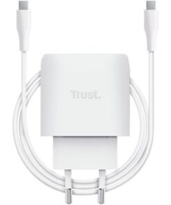 Cargador de pared gan trust maxo 45w compatible con apple/ 1xusb tipo-c/ incluye cable usb tipo-c/ 45w