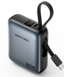 Powerbank 10000mah vention fheh0/ 35w/ gris/ incluye cable usb tipo-c