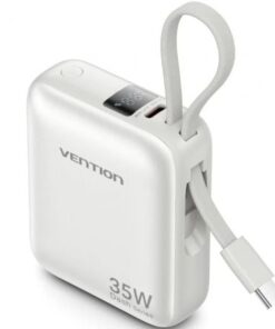 Powerbank 10000mah vention fhen0/ 35w/ beige/ incluye cable usb tipo-c