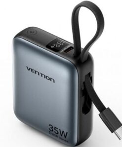 Powerbank 10000mah vention fhfh0/ 35w/ gris/ incluye cable usb tipo-c
