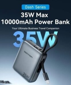 Alternative view of Powerbank 10000mah vention fhfh0/ 35w/ gris/ incluye cable usb tipo-c