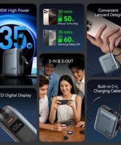 Alternative view of Powerbank 10000mah vention fhfn0/ 35w/ gris/ incluye cable usb tipo-c y lightning