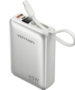 Powerbank 20000mah vention fhgn0/ 45w/ beige/ incluye cable usb tipo-c