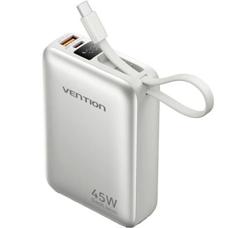 Powerbank 20000mah vention fhgn0/ 45w/ beige/ incluye cable usb tipo-c