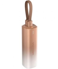 Powerbank 5000mah vention fhwj0/ 20w/ dorado/ incluye cable usb tipo-c y lightning