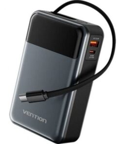 Powerbank 20000mah vention fhyb0/ 65w/ gris/ incluye cable usb tipo-c