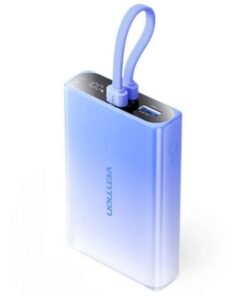 Powerbank 10000mah vention fhzl0/ 22.5w/ azul/ incluye cable usb tipo-c y lightning