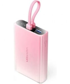 Powerbank 10000mah vention fhzp0/ 22.5w/ rosa/ incluye cable usb tipo-c y lightning