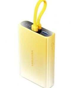 Powerbank 10000mah vention fhzy0/ 22.5w/ amarillo/ incluye cable usb tipo-c y lightning