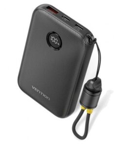 Powerbank 10000mah vention fkab0-c/ 22.5w/ negro/ incluye cable usb tipo-c