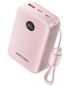 Powerbank 20000mah vention fkbp0-c/ 22.5w/ rosa/ incluye cable usb tipo-c