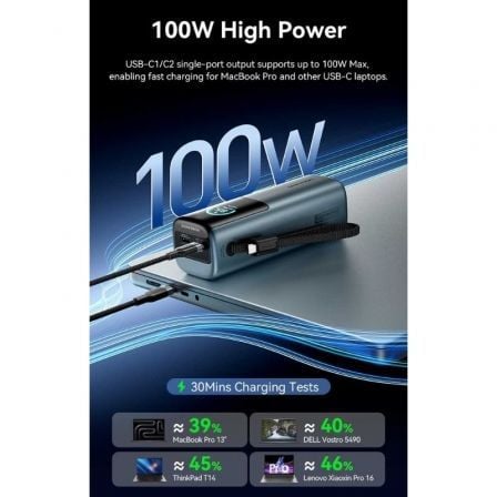 Powerbank 20000mah vention fkfh0/ 165w/ gris/ incluye cable usb tipo-c - Imagen 3