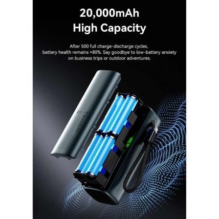 Powerbank 20000mah vention fkfh0/ 165w/ gris/ incluye cable usb tipo-c - Imagen 4