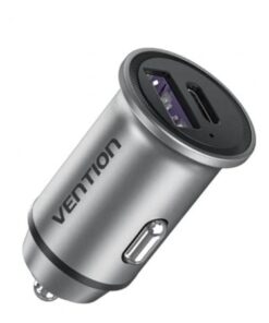 Cargador de coche vention fffh0/ 1xusb-tipo c/ 1xusb/ 30w