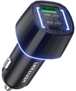 Cargador de coche vention ffrb0/ 1xusb-tipo c/ 1xusb/ 48w
