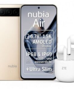 Smartphone zte nubia air 8gb/ 256gb/ 6.78"/ 5g/ oro + regalo auriculares buds 2