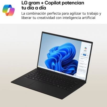 Portátil lg gram 14z90t-g.ad88b intel core ultra 7-255h/ 32gb/ 1tb ssd/ 14"/ win11 - Imagen 2