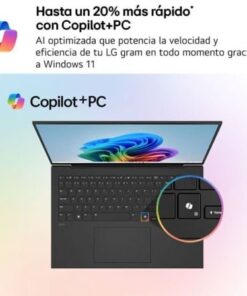 Alternative view of Portátil lg gram 15z80t-g.au88b ryzen ai 7-350/ 32gb/ 1tb ssd/ 15.6"/ win11
