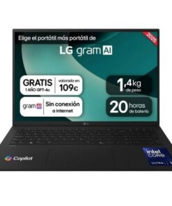 Portátil lg gram 17zd90t-g.ax88b intel core ultra 7-255h 32gb/ 1tb ssd/ 17"/ sin sistema operativo