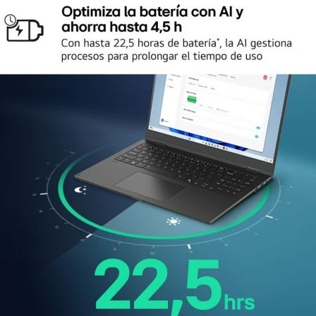 Portátil lg gram 17zd90t-g.ax88b intel core ultra 7-255h 32gb/ 1tb ssd/ 17"/ sin sistema operativo - Imagen 2