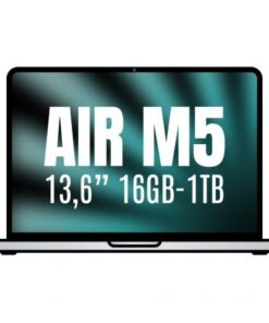 Apple macbook air 13,6"/ m5 10-core cpu/ 16gb/ 1tb ssd/ 10-core gpu/ plata