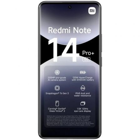 Smartphone xiaomi redmi note 14 pro+ 12gb/ 512gb/ 6.67"/ 5g/ negro - Imagen 2