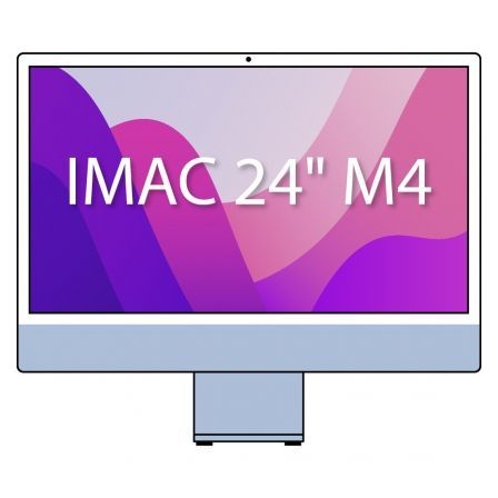 Apple imac 24" retina 4,5k / m4 10-core cpu/ 24gb/ 512gb ssd/ 10-core gpu/ azul