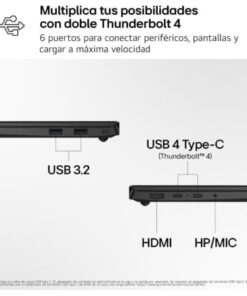 Portátil lg gram 14z95u-g.au85bn ryzen ai 7 450/ 32gb/ 512gb ssd/ 14"/ win11 - Imagen 4