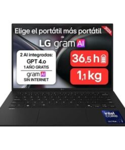 Portátil lg gram 14zd90u-g.ax85bn intel core ultra 7-355/ 32gb/ 512gb ssd/ 14"/ sin sistema operativo
