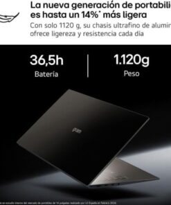 Alternative view of Portátil lg gram 14zd90u-g.ax85bn intel core ultra 7-355/ 32gb/ 512gb ssd/ 14"/ sin sistema operativo