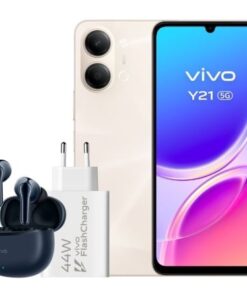 Smartphone vivo y21 4gb/ 256gb/ 6.74"/ 5g/ oro/ incluye cargador + auriculares