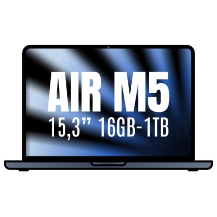 Apple macbook air 15,3"/ m5 10-core cpu/ 16gb/ 1tb ssd/ 10-core gpu/ medianoche