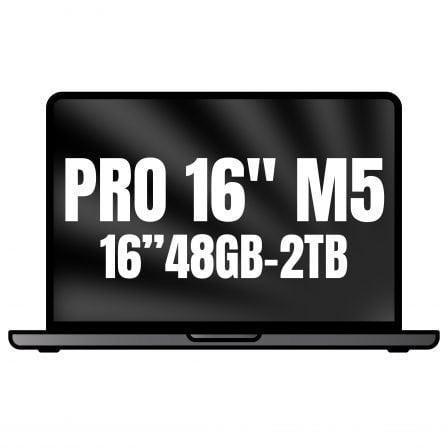 Apple macbook pro 16"/ m5 max 18-core cpu/ 48gb/ 2tb ssd/ 40-core gpu/ negro espacial