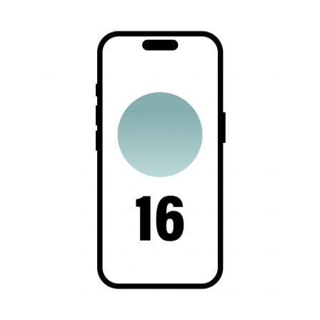 Smartphone apple iphone 16 128gb/ 6.1"/ 5g/ verde azulado