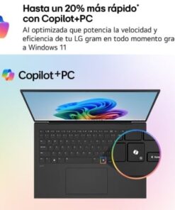 Alternative view of Portátil lg gram 17zd90tl-g.ax85bn intel core ultra 7-258v/ 32gb/ 512gb ssd/ 17"/ sin sistema operativo