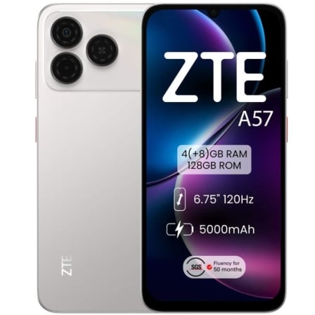 Smartphone zte a57 4gb/ 128gb/ 6.75"/ plata